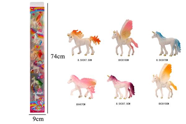 SET 6 PZ UNICORNI