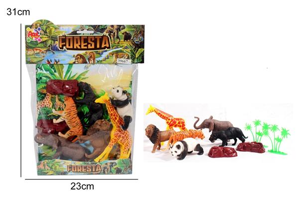 SET 10 PZ ANIMALI FORESTA