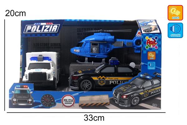 SET 3 AUTOMEZZI POLIZIA MUSICALI